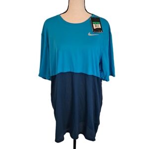 NWT Nike Dri-FIT Performance Blue Mens  Athletic Workout Sweat Wicking Top XL